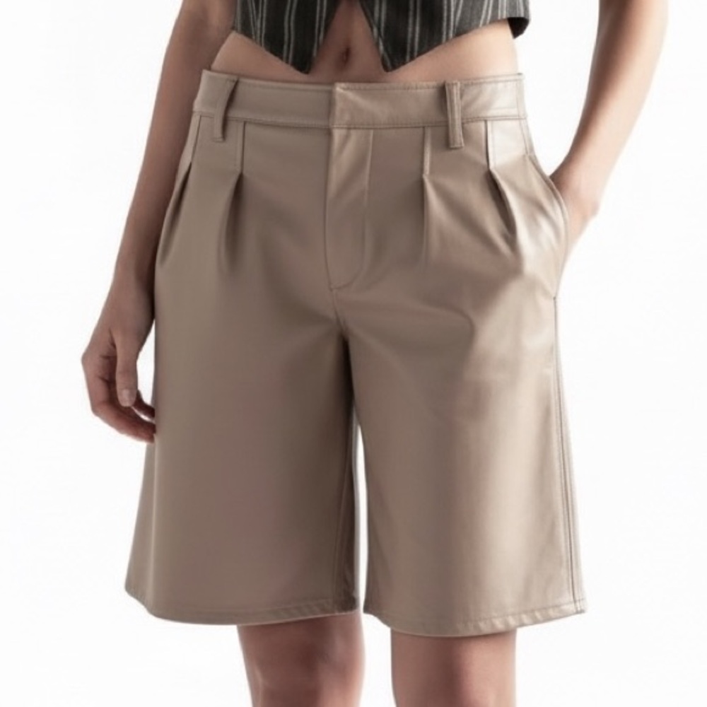 Free People Alandale Vegan Trouser Shorts